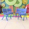 Emma and Oliver 4 Pack Plastic Stack School Chair with 15.5"H Seat, 3rd-7th School Chair